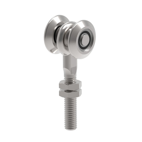 Függőkapu görgő (2x1), Zn, 57x67 mm sínhez