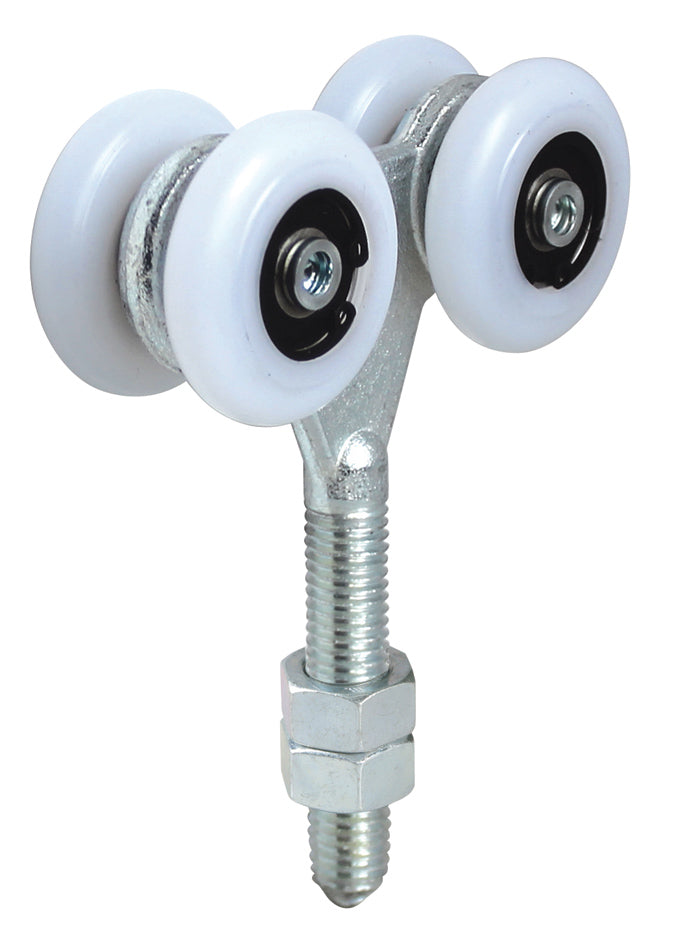 Függőkapu görgő (2x2), Nylon, 42x54 mm sínhez