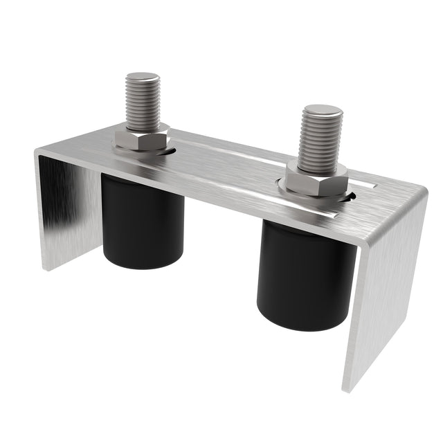 Felső megvezető 2 görgős konzoll Zn, 145x57mm, D42