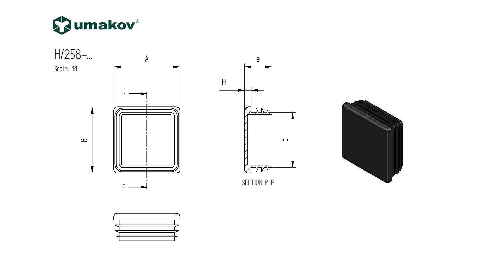 Végzáró 70x70mm-PVC