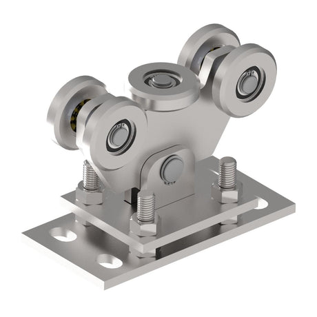 Rozsdam. görgőcsoport úszókapuhoz, AISI 304 60x60