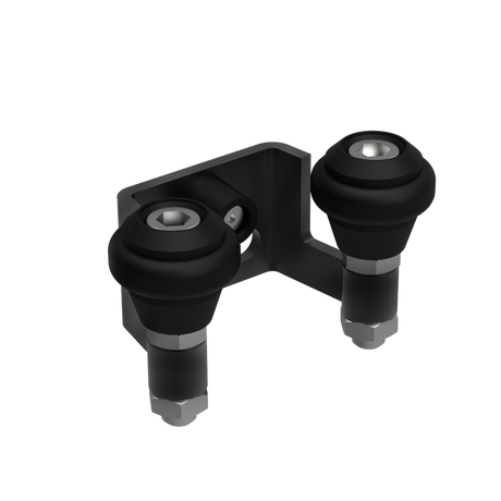 Felső megvezető-ütköző, Zn, profile 60mm, fekete