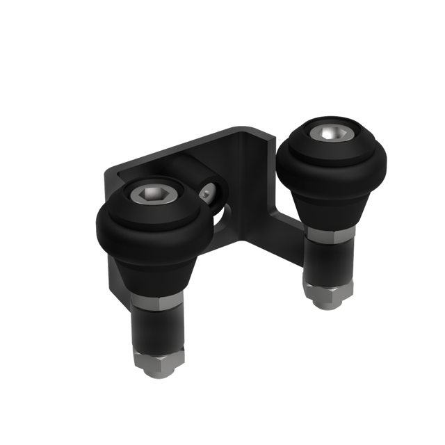 Felső megvezető-ütköző, Zn, profile 60mm, fekete