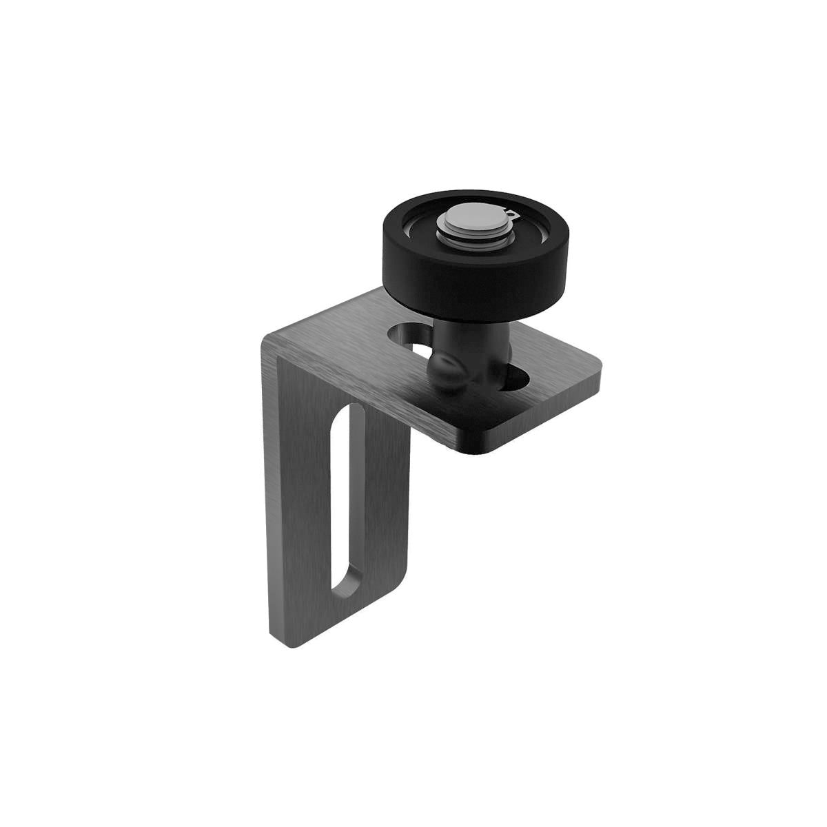 Nilon bevonatos támasztógörgő-konzolon, Zn, antracit