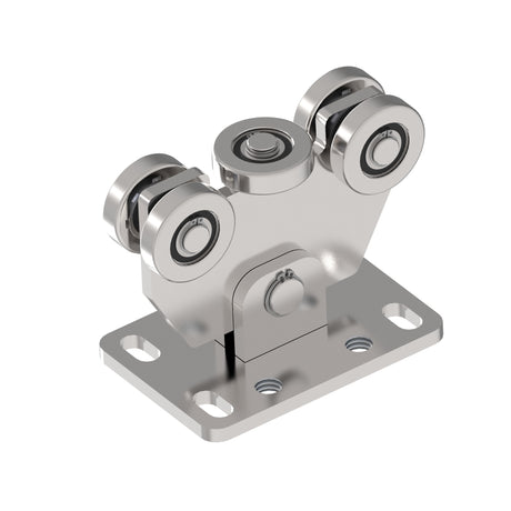 Rozsdam. görgőcsoport úszókapuhoz, AISI 304 60x60