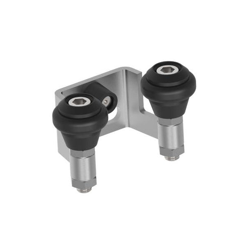 Felső megvezető-ütköző, Inox, b60mm, black rubber