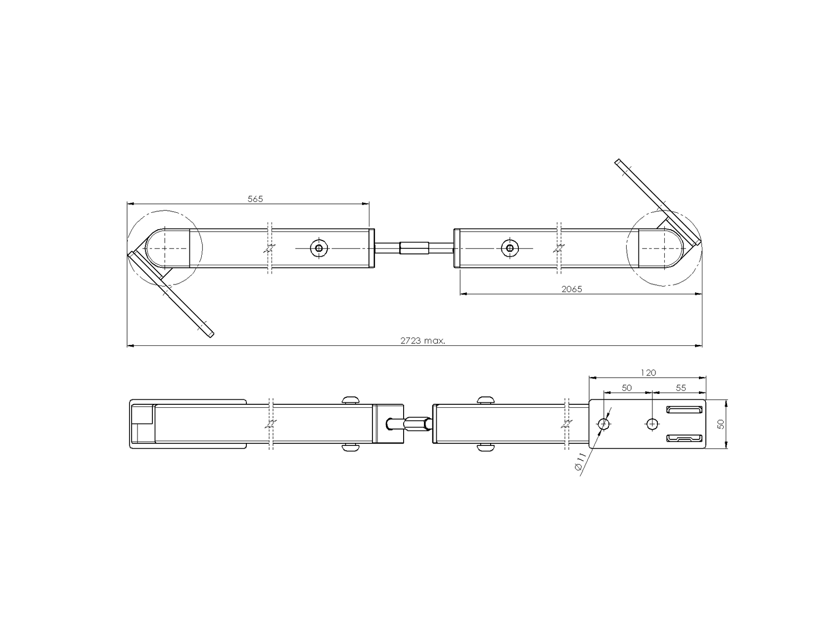 Zártszelvényt rögzítő elem 40x40