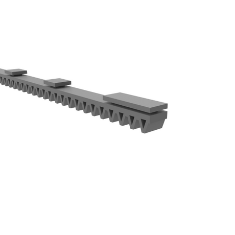 PVC-acélmagos fogasléc,16x20mm,L0,5m,max 300kg