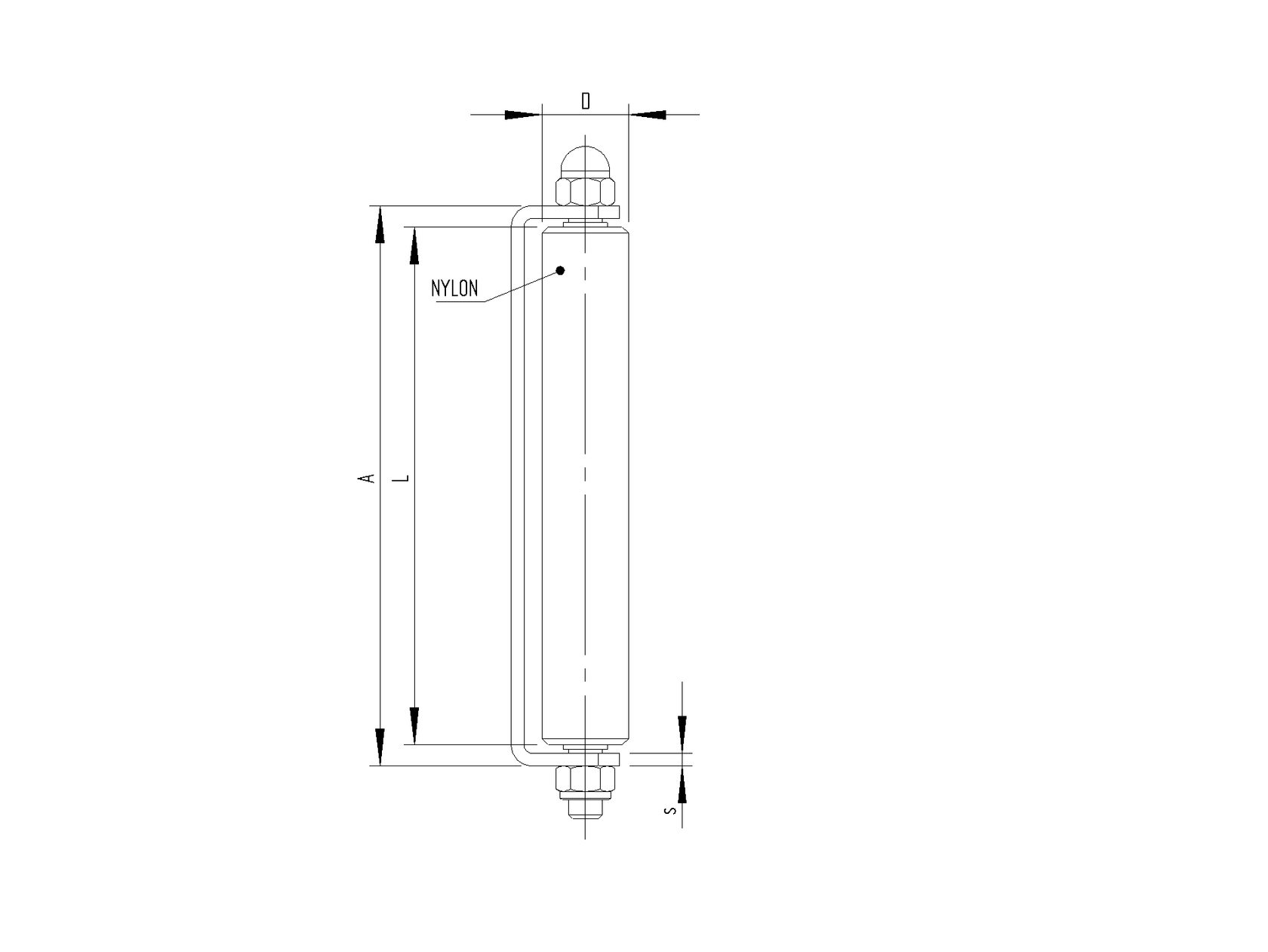 Ívelt toló, úszókapu támasztóhenger-gumiborításos