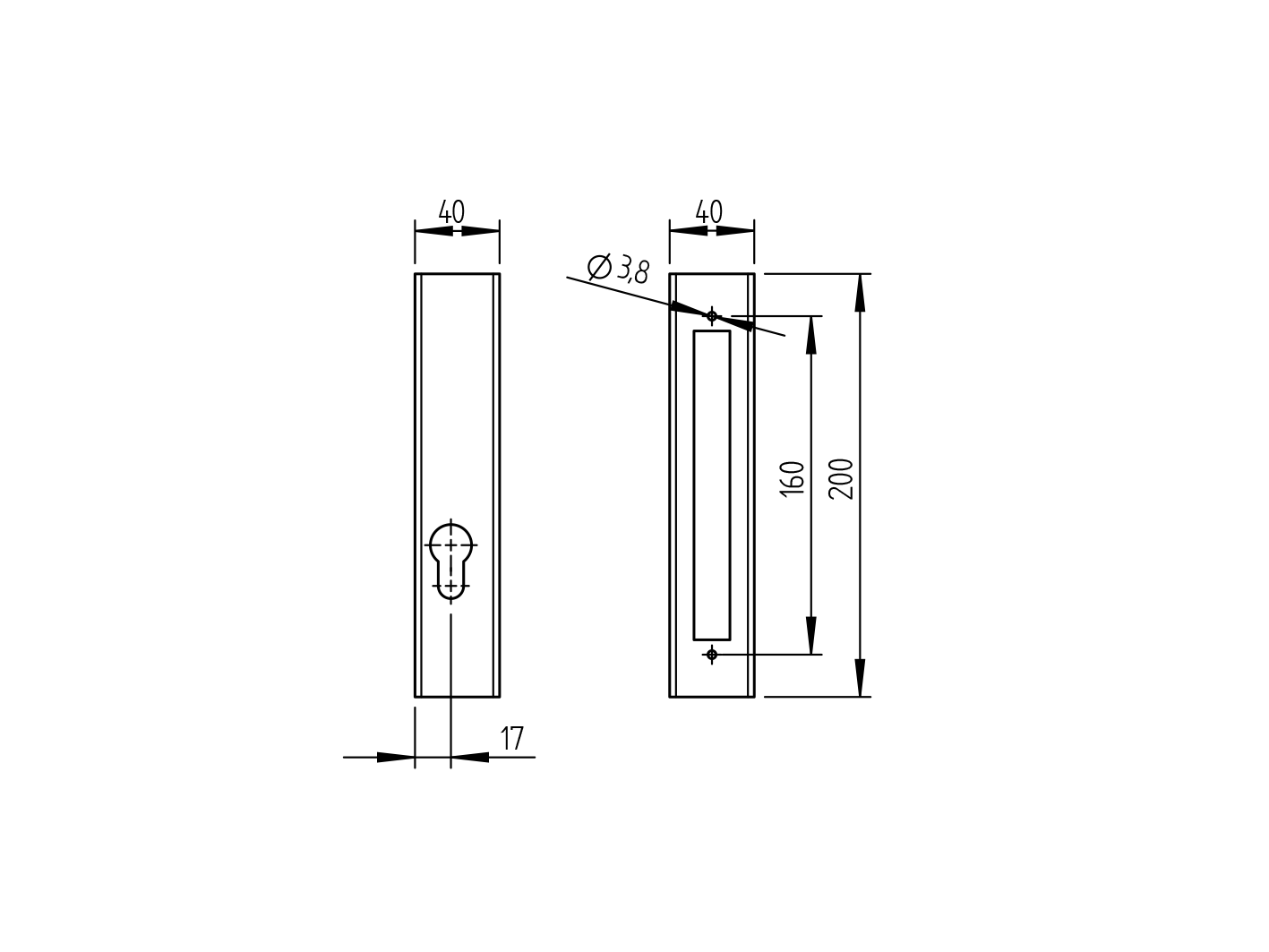 Rozsdam.behegesztős zártok kampós zárhoz 40x40mm