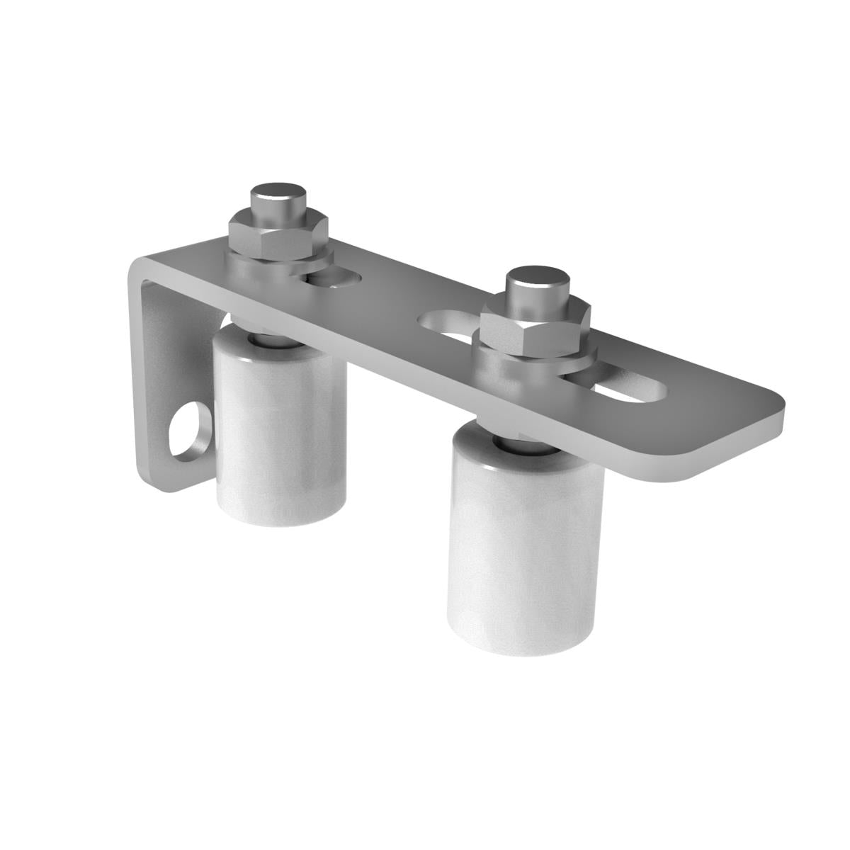 Nilon bevonatos támasztógörgő-konzolon, Zn