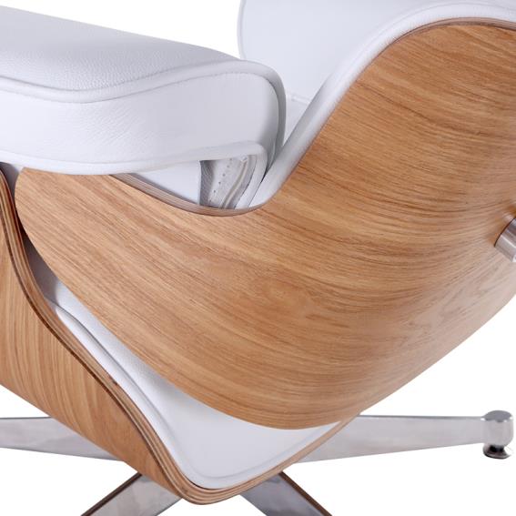 Ergonómiailag tökéletes bőrfotel replik kőrisfa