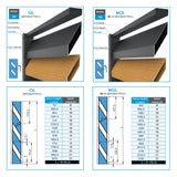 Click-lock dištančná krycia lišta profilu 70x70 a U40-adaptéra, 41x9-30mm-Antracit, šikmá s prekrytím 5mm - SET