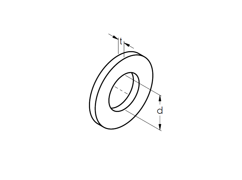 Lapos alátét, horganyzott, M10, Zn