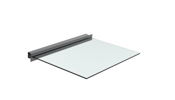 Előtető aluprofil síküveghez