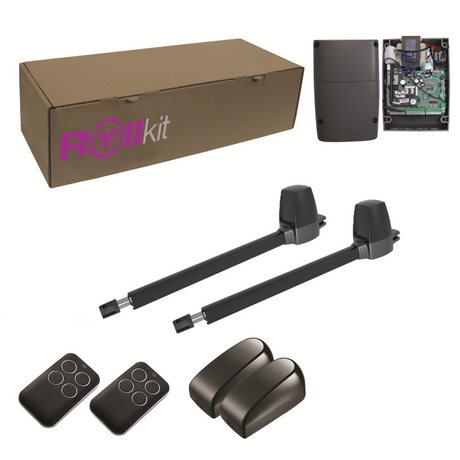 ROLLKIT hajtás kétszárnyú kapuhoz, készlet fotocellákkal