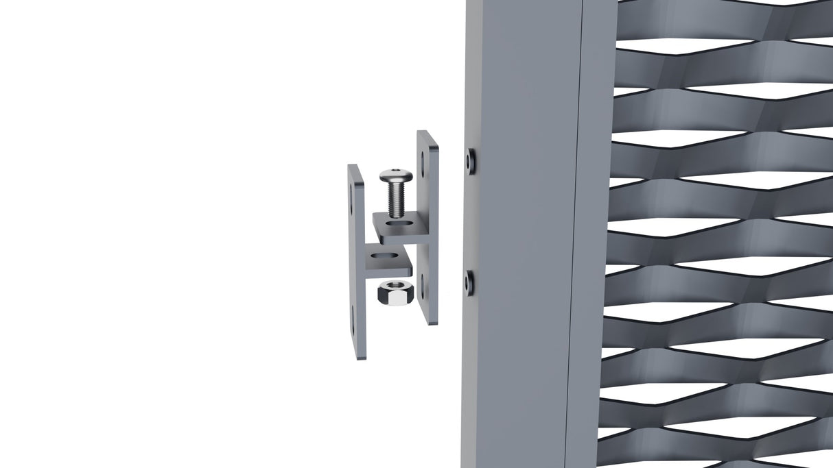 Alumínium kerítéselem 2000x1200mm expandált fém antr.