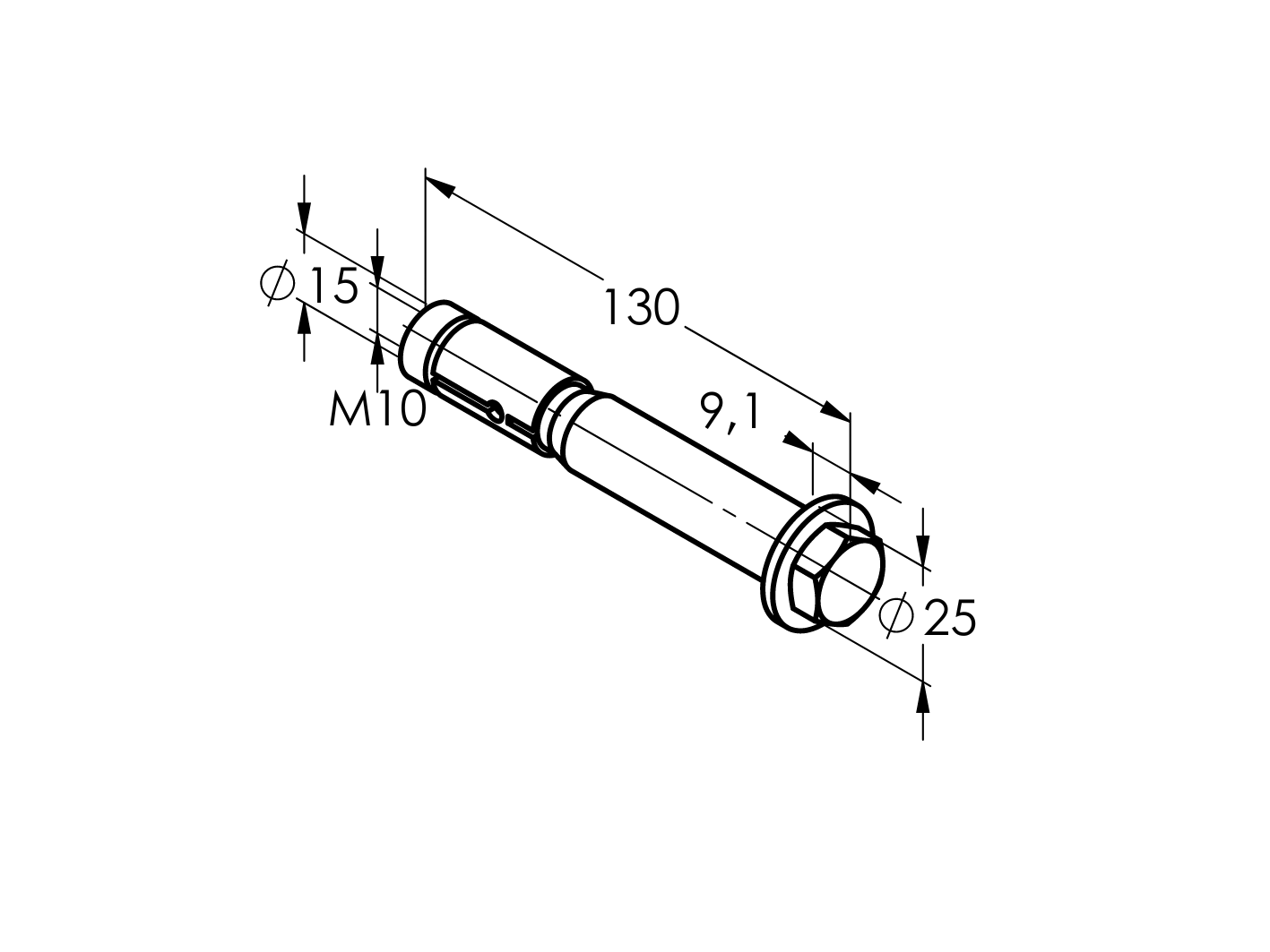 Nagy teherbírású dübel hatszög fejjel M10