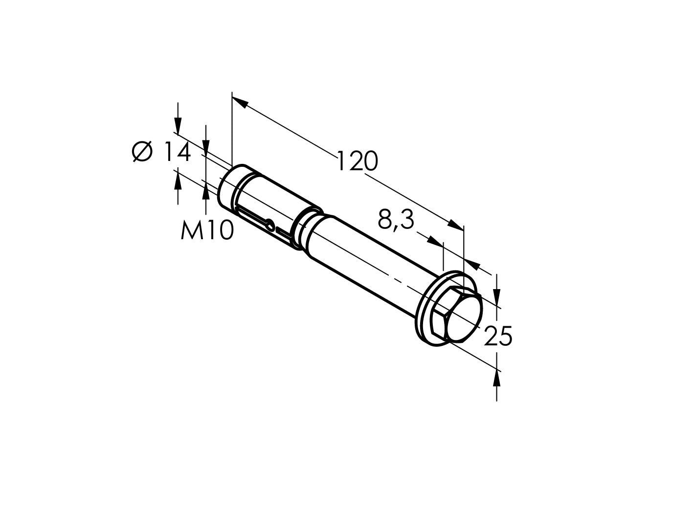 Horgony közepesen nagy igénybevételhez M10 hatszögletű fejjel