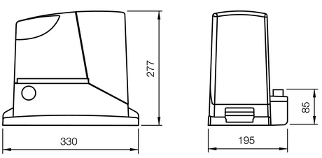 Úszó/tolókapu automata meghajtás-NICE max. 400kg