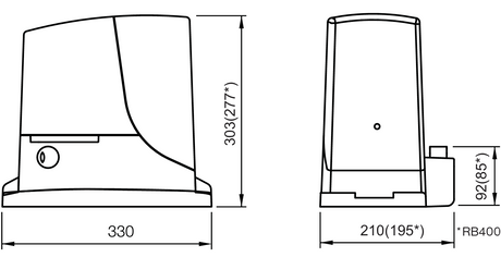 SZÉP hajtás tolókapukhoz elektronikával max 400kg