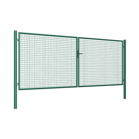 Brána 2kr. ROUND ZnPVC 4000x1500mm, D75mm, zelená