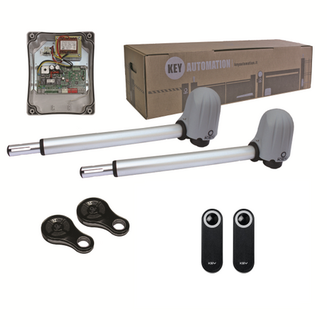KEY meghajtó kétszárnyú kapuhoz, készlet fotocellákkal