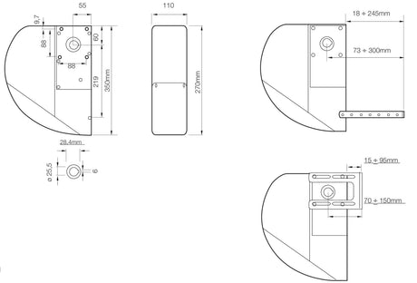 Ipari hajtás jeladóval 35 m2-es szekcionált kapukhoz