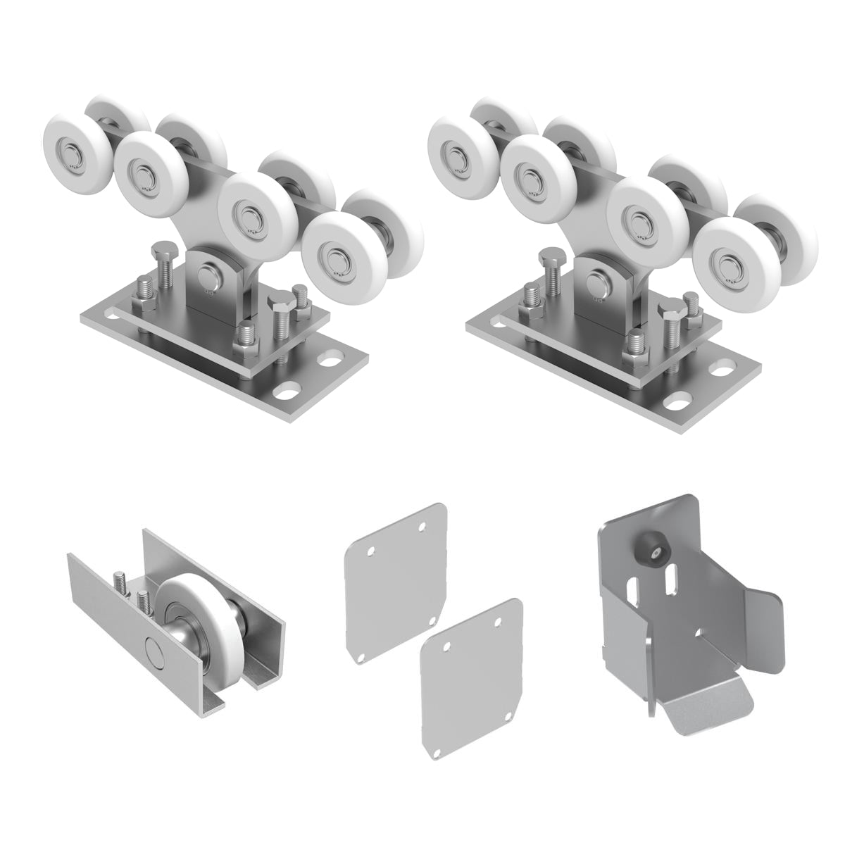 Alumínium görgőszett úszókapuhoz 4m-ig. 90x99mm