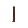 Pozinkovaný stĺpik 60x40 mm s pätkou a PVC čiapkou, 1400 mm - Hnedá RAL 8017