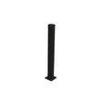 Pozinkovaný stĺpik 60x40 mm s pätkou a PVC čiapkou, 1400 mm - Čierna RAL 9005