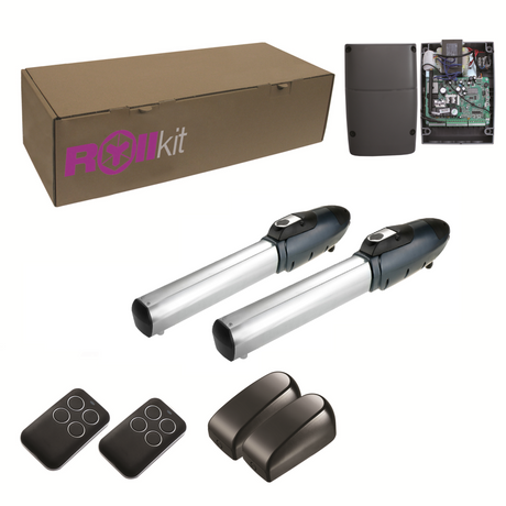 ROLLKIT hajtás kétszárnyú kapuhoz, készlet fotocellákkal