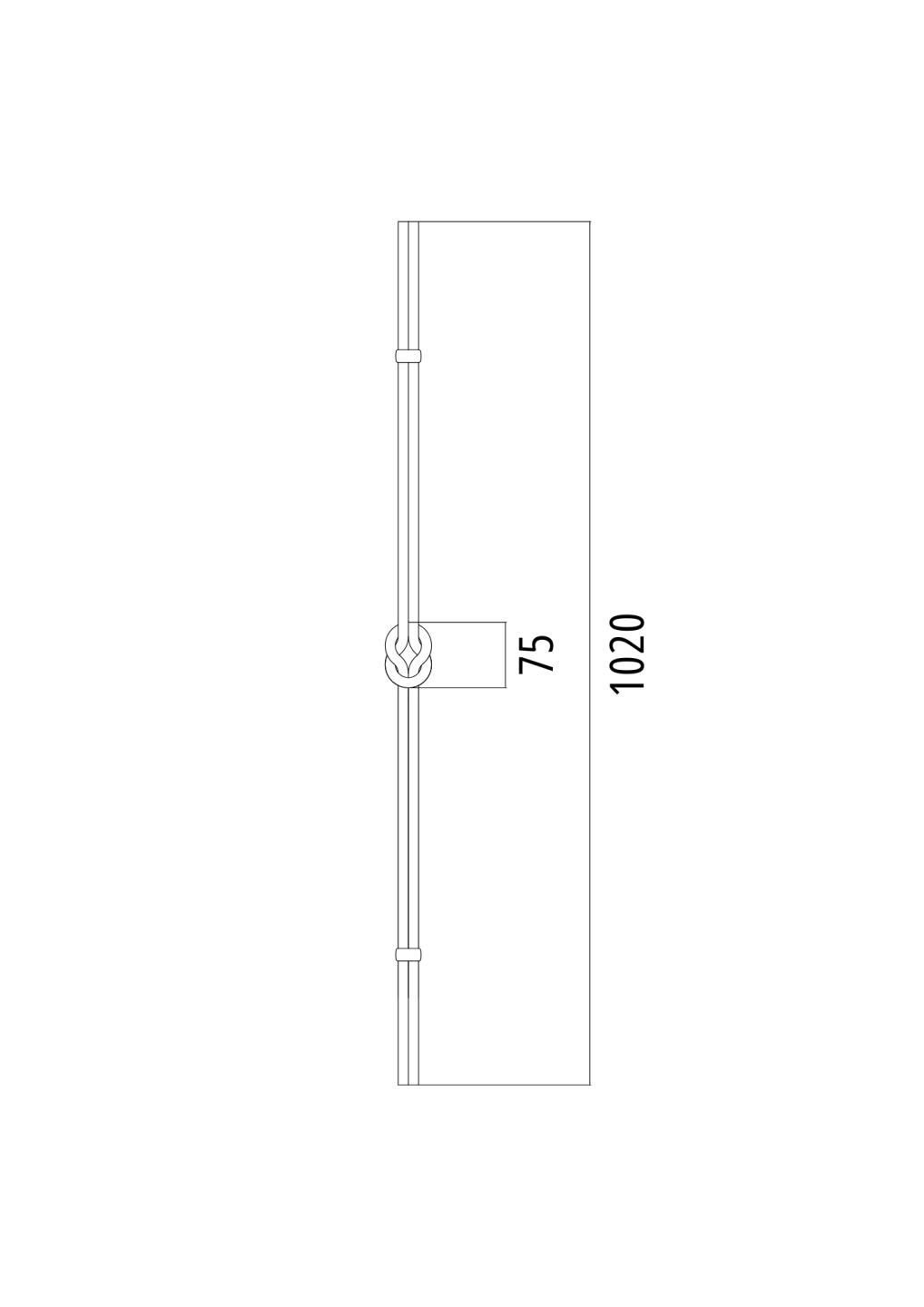 Kovácsoltpálca h1020, b50, 2xD12mm