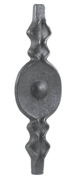 Kovácsoltpálca-elem 12x12, h200x60mm