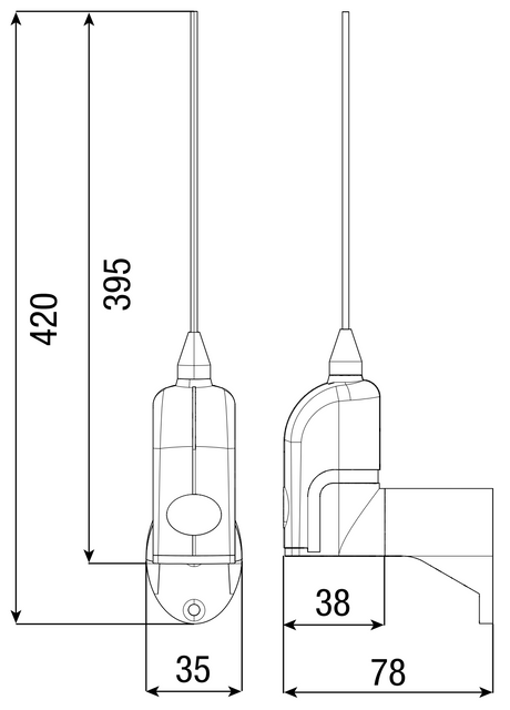 Jelerősítő antenna 433,9 Mhz rádióvevőhőz CAME 433