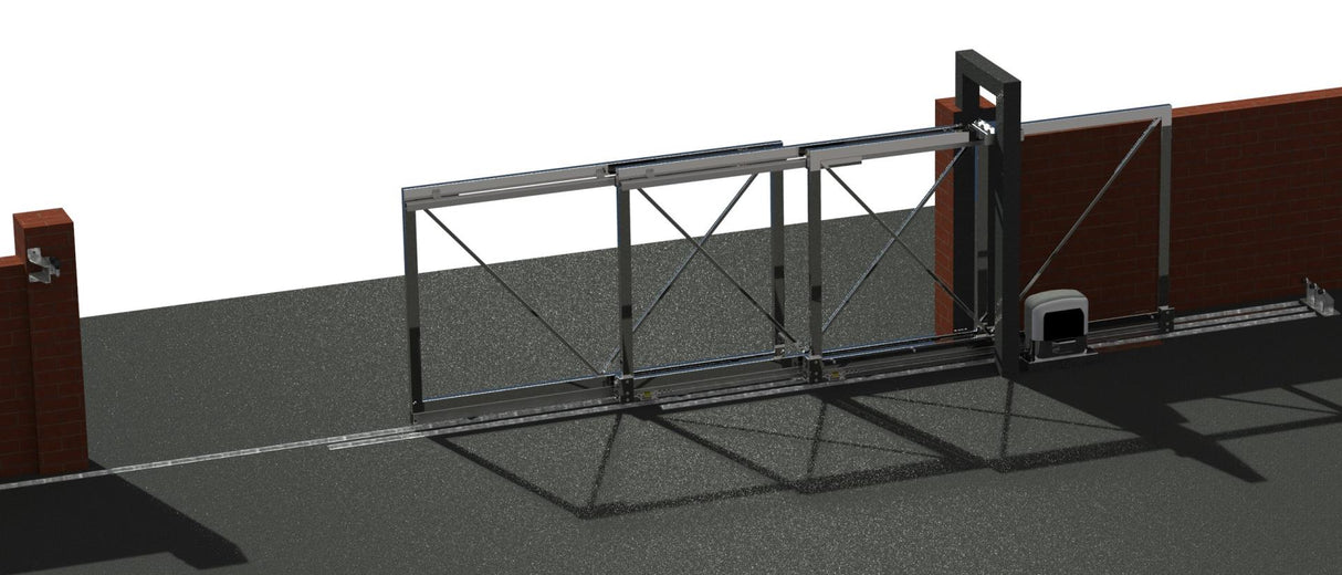 Teleszkópos rendszer 3 részes TOLÓKAPUHOZ 15m-ig,