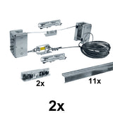 Teleszkópos rendszer 3 részes TOLÓKAPUHOZ 15m-ig,