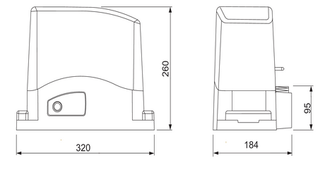 Tolókapu hajtás KEY szett kit, max 800kg,