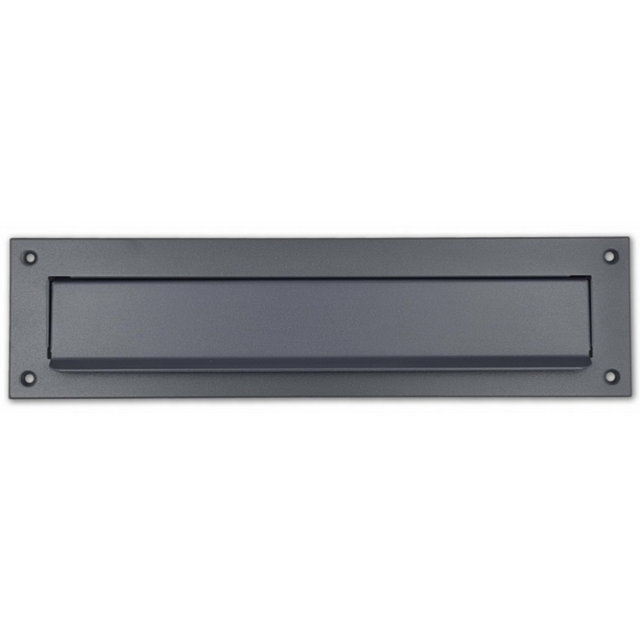 Rectangular Letter Plate, Zn - anthracite