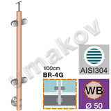 Bükk köztes oldali korlátoszlop galériára4üvegfogó