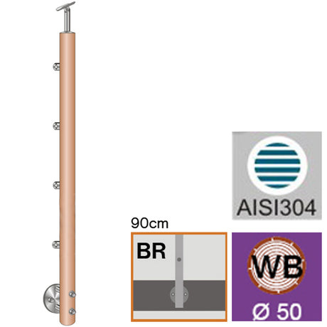Bükkfa pálcásköroszlop galériára-oldalszerelésű