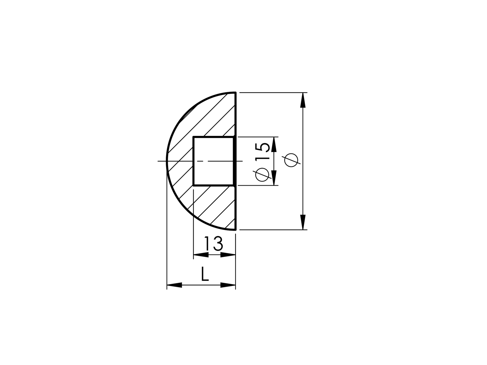 Natúr BÜKK karfa véglezáró-félgömb