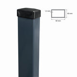 Oszlop 60x40mm ZnPVC 1400mm antracit