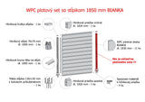WPC plotový set so stĺpikom 1850mm BIANKA sivá