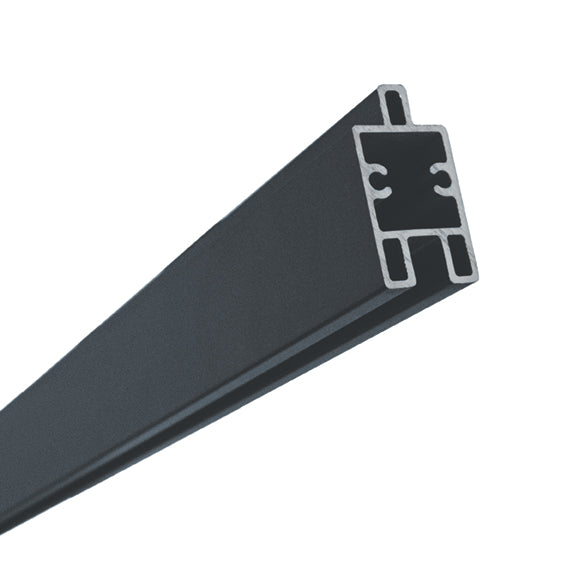 Alsó/dekoratív alumínium léc, 1820 mm antracit WPC kerítés deszkákhoz