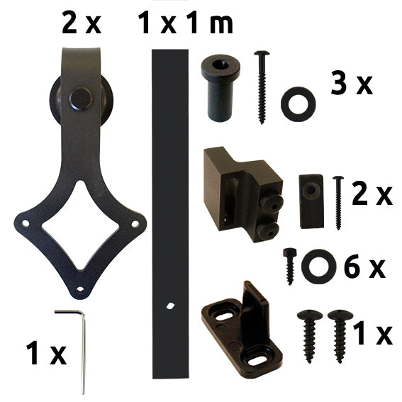 Tolóajtó-szerelvények - mini "Rhombus"