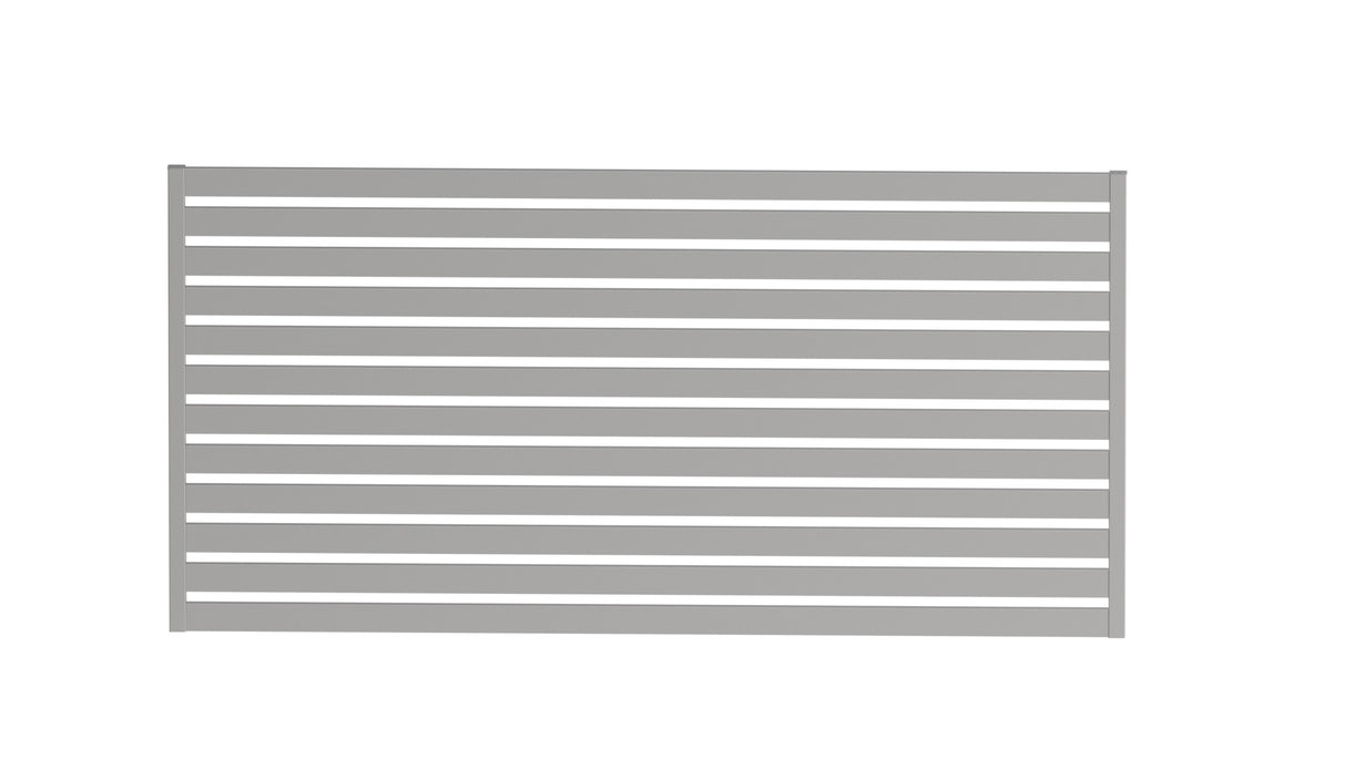 Pozinkovaný oceľový plot 1x2m s pozinkovanou oceľovou obdĺžnikovou výplňou 20x60, Natural