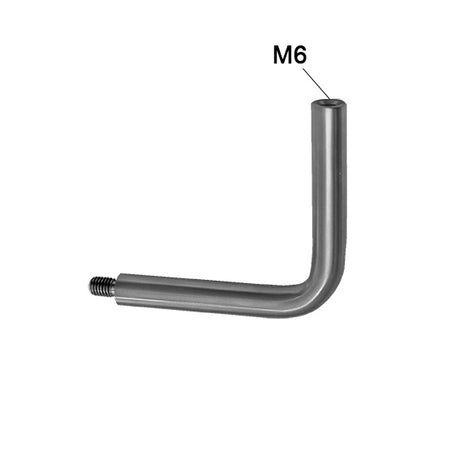 Falikapaszkodóhoz hajlított szár AISI304, d12, M6,