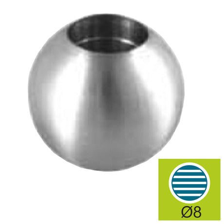 Rozsdamentes véglezáró AISI304, D20/d8mm