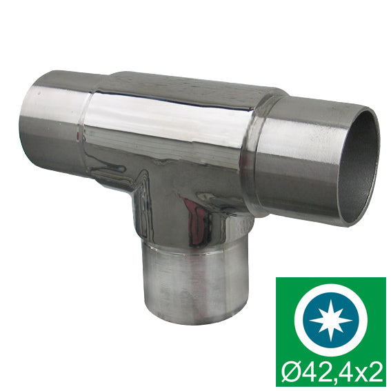 Összekötő T-idom kapaszkodóhoz, polírozott